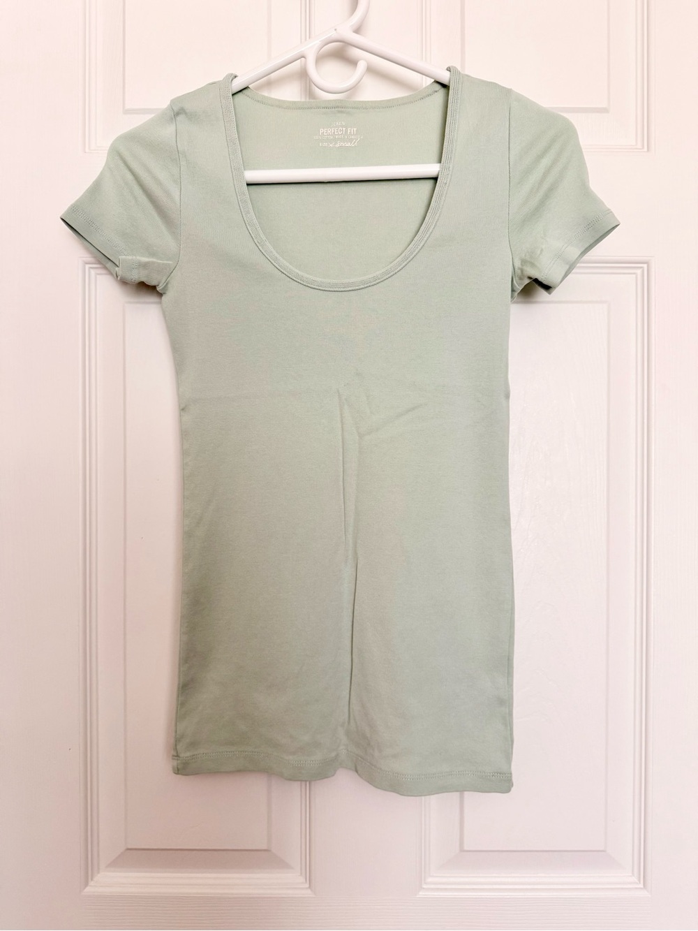 J. Crew Sage Green Scoop Neck Short Sleeve Tee